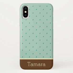 Pitter-Patter Raindrops Monogram iPhone X Case