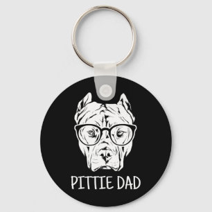 Pittie Dad Pitbull Dog Lovers Gift Key Ring