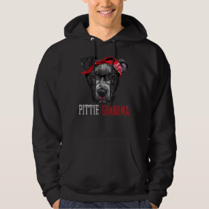 Pittie Grandma Pitbull Granny Dog Lovers Grandmoth Hoodie