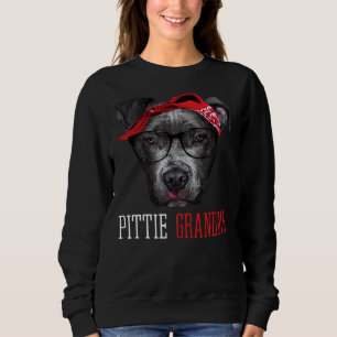 Pittie Grandma Pitbull Granny Dog Lovers Grandmoth Sweatshirt