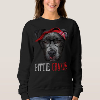 Pittie Grandma Pitbull Granny Dog Lovers Grandmoth Sweatshirt
