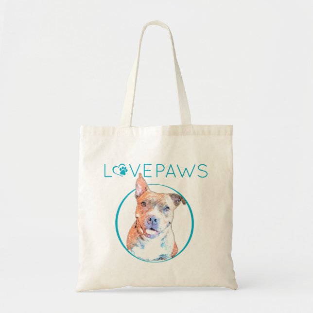 Pittie Love Tote Bag (Front)