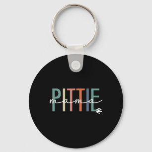 Pittie Mama Pit Bull Dog Mum Mother's Day Key Ring