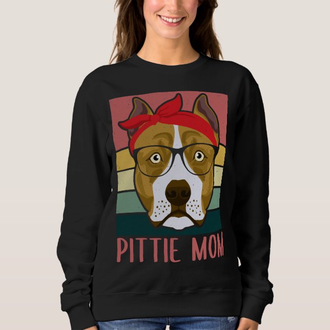 Pittie Mum American Pit Bull Terrier Owner Sweatshirt (Front)