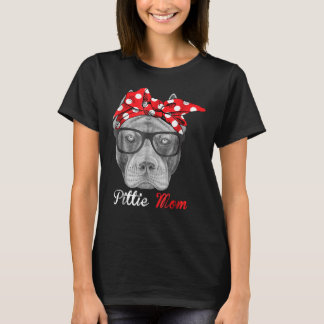 Pittie Mum For Pitbull Dog Lovers T-Shirt