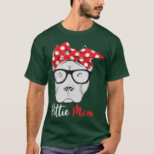 Pittie Mum Pitbull Dog Lovers Mother's Day Mothers T-Shirt