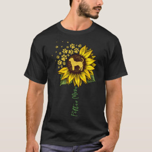 Pittie Mum Sunflower Pitbull Lover Gifts Dog Mum M T-Shirt