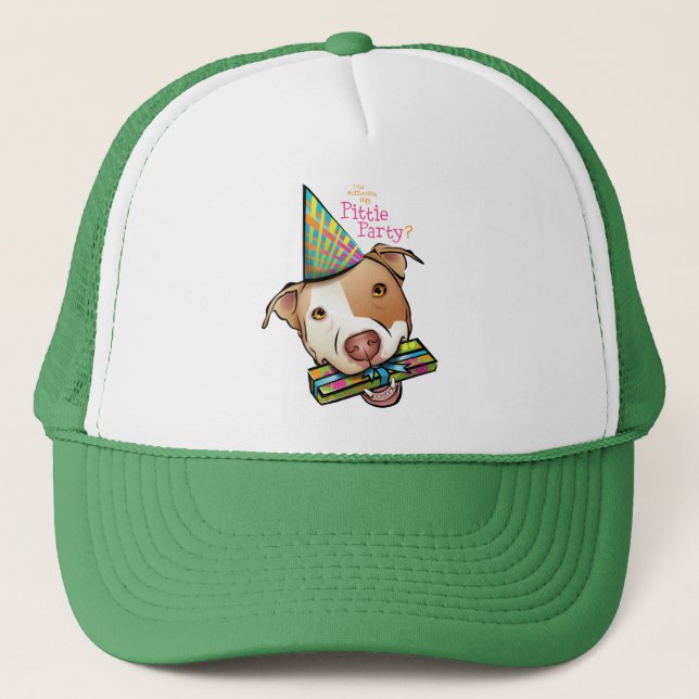 Pittie Party Trucker Hat (Front)