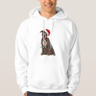 Pittie Pitbull Christmas Lights Xmas Dog Lover  Hoodie
