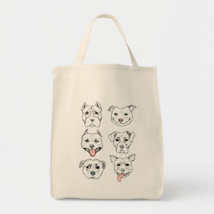Pittie Pittie Please   Pit Bull Dog Pattern Tote Bag