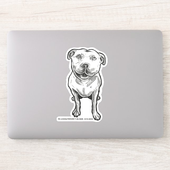 Pittie sticker with kind eyes (Computer)