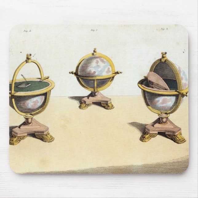 Pitt's Cabinett Globe Writing Table Mouse Pad (Front)