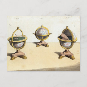 Pitt's Cabinett Globe Writing Table Postcard