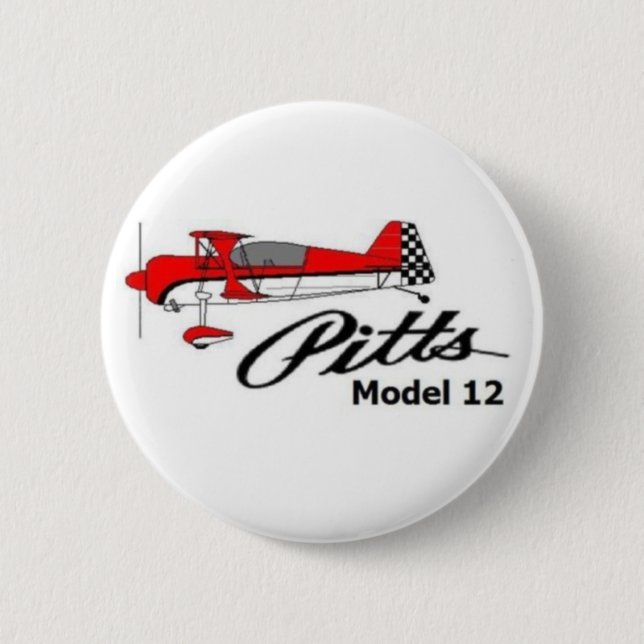 Pitts Model 12 6 Cm Round Badge (Front)