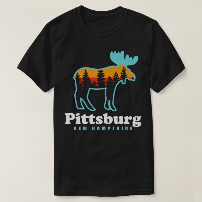 Pittsburg NH Moose Pittsburg New Hampshire T-Shirt (Design Front)