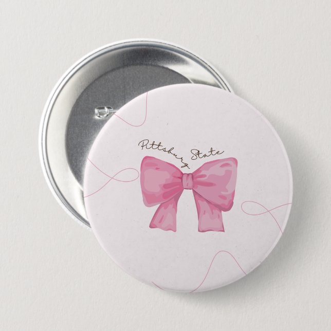 Pittsburg State Bow Button (Front & Back)