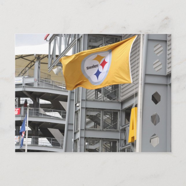 pittsburg steelers flag postcard (Front)