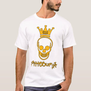 Pittsburgh 412 Skull Shirt - Black and Gold