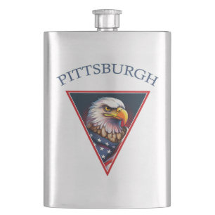 Pittsburgh American Bald Eagle Hip Flask