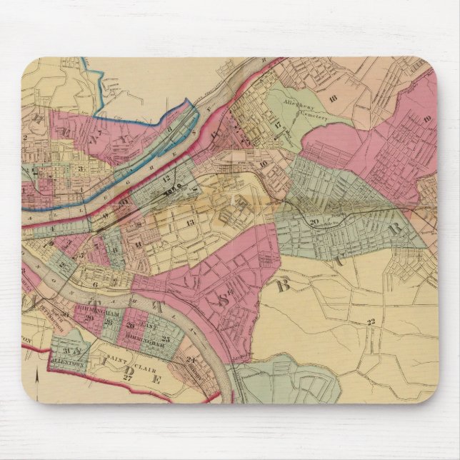 Pittsburgh and Allegheny Mouse Pad (Front)