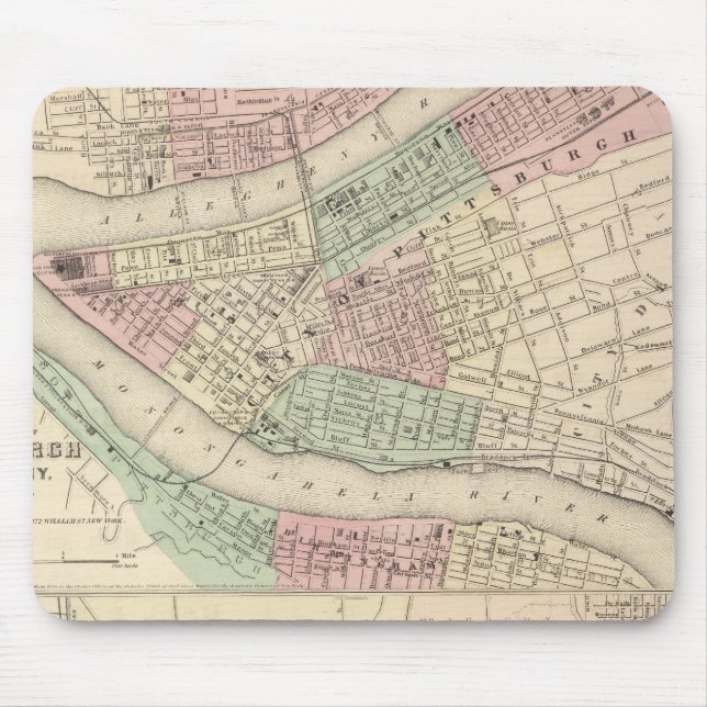 Pittsburgh and Allegheny, Pennsylvania Mouse Pad (Front)