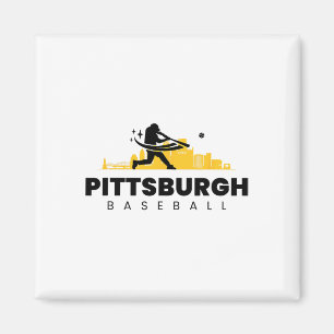 Pittsburgh Bysebyll Vintage Minimalist Retro Byseb Magnet