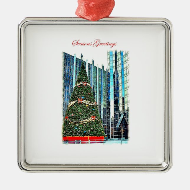 Pittsburgh Christmas Tree Ornament (Front)