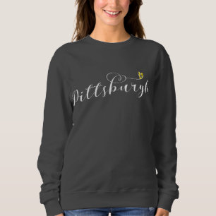 Pittsburgh City Flag In Heart Sweatshirt