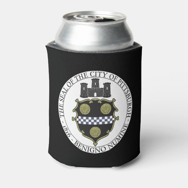 Pittsburgh city seal can cooler (Can Back)