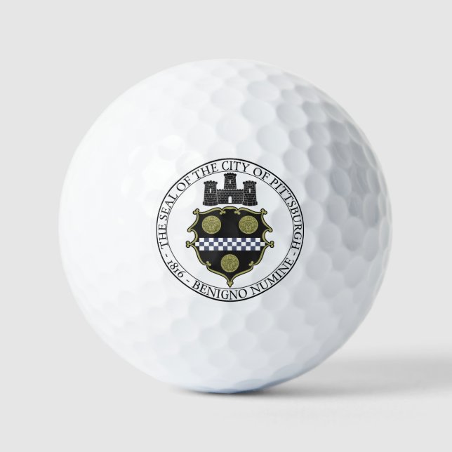 Pittsburgh city seal golf balls (Front)
