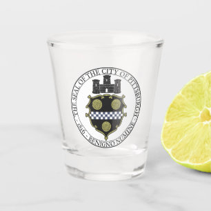 Pittsburgh city seal shot glass