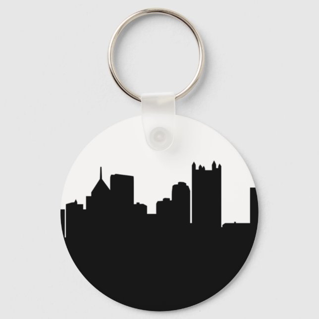 Pittsburgh City Skyline Key Ring (Front)