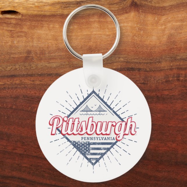 Pittsburgh City United States Pennsylvania USA Key Ring (Front)
