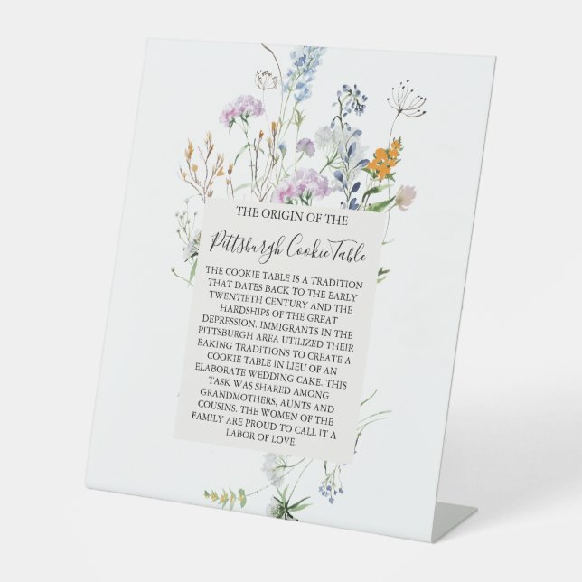 PITTSBURGH COOKIE TABLE SIGN WEDDING (Front)