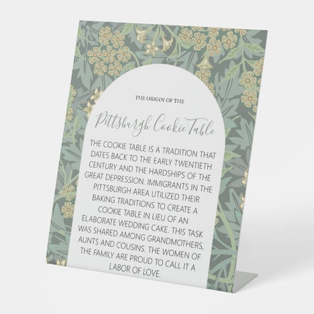 PITTSBURGH COOKIE TABLE SIGN WEDDING (Front)