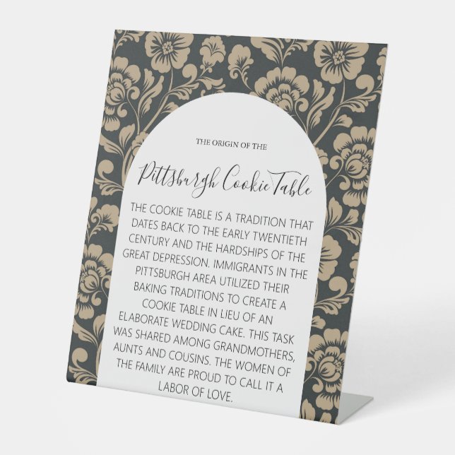 PITTSBURGH COOKIE TABLE SIGN WEDDING (Front)