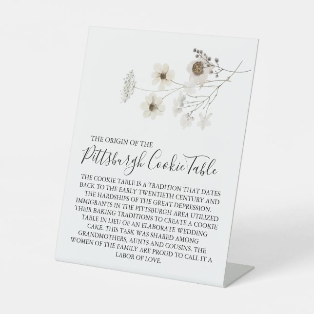 PITTSBURGH COOKIE TABLE SIGN WEDDING (Front)