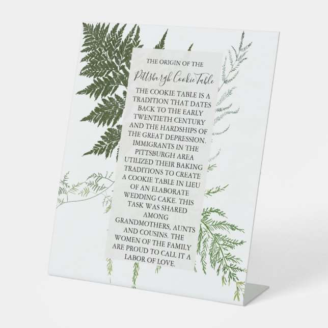 PITTSBURGH COOKIE TABLE SIGN WEDDING (Front)