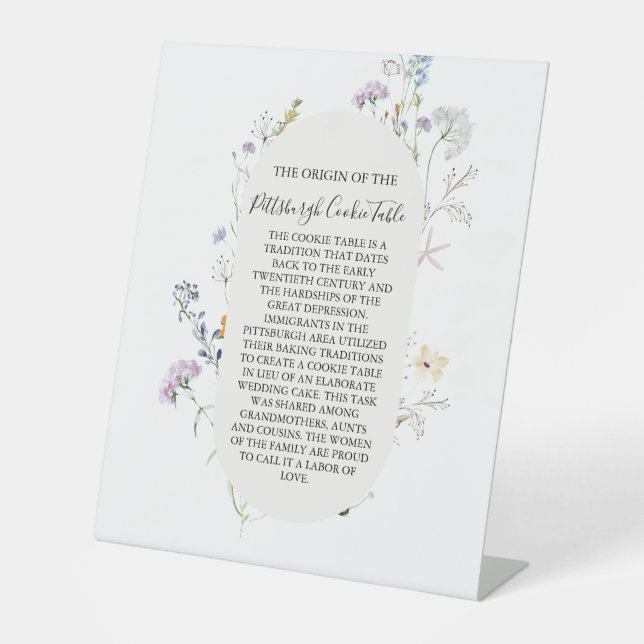 PITTSBURGH COOKIE TABLE SIGN WEDDING (Front)