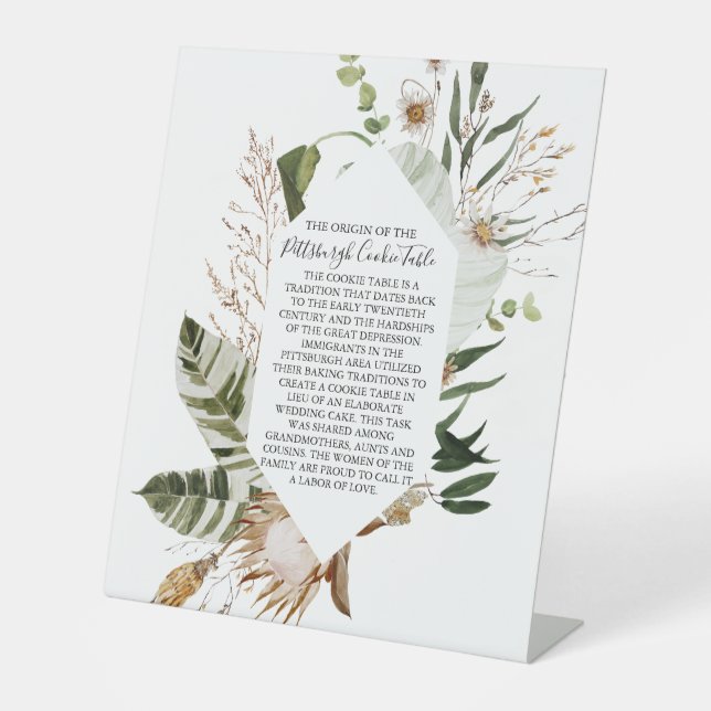 PITTSBURGH COOKIE TABLE SIGN WEDDING (Front)