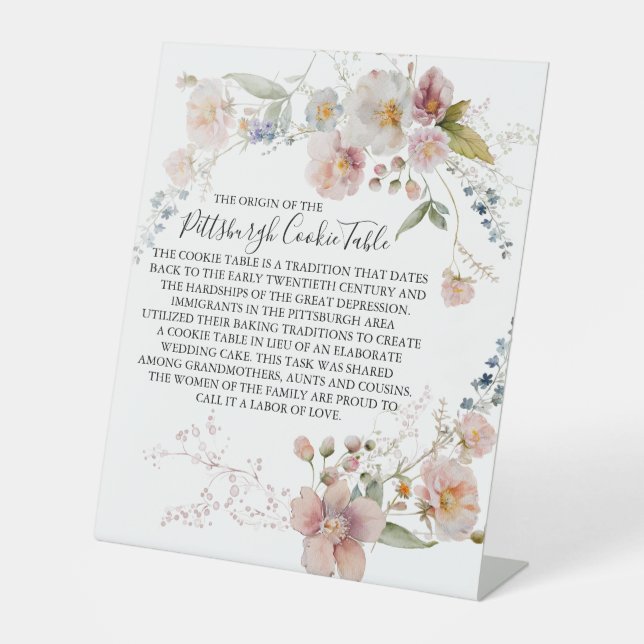 PITTSBURGH COOKIE TABLE SIGN WEDDING (Front)
