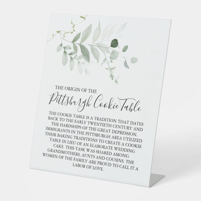 PITTSBURGH COOKIE TABLE SIGN WEDDING (Front)