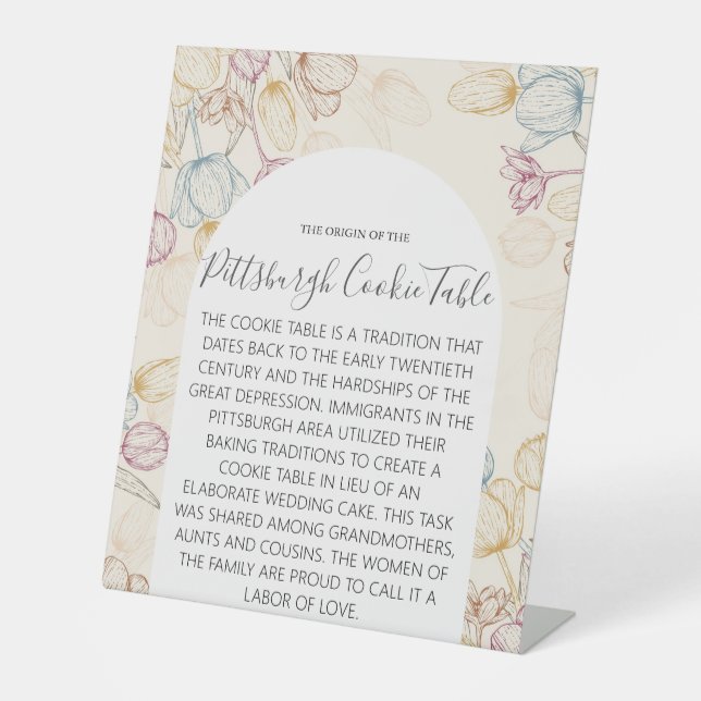 PITTSBURGH COOKIE TABLE SIGN WEDDING (Front)