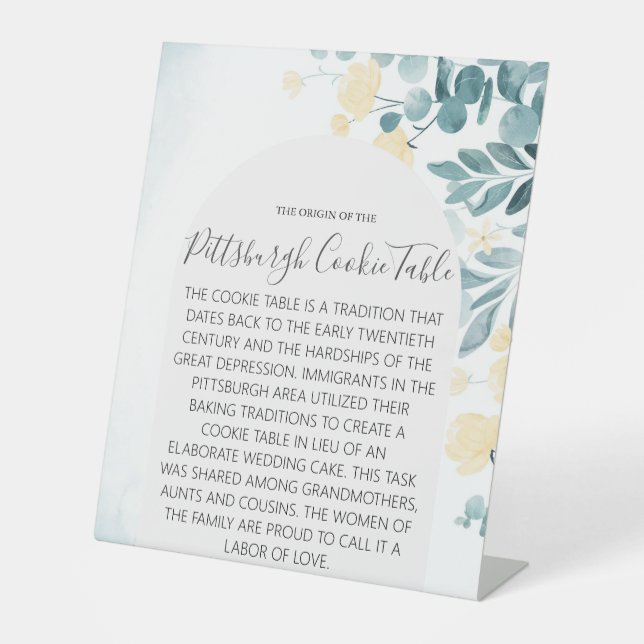 PITTSBURGH COOKIE TABLE SIGN WEDDING (Front)
