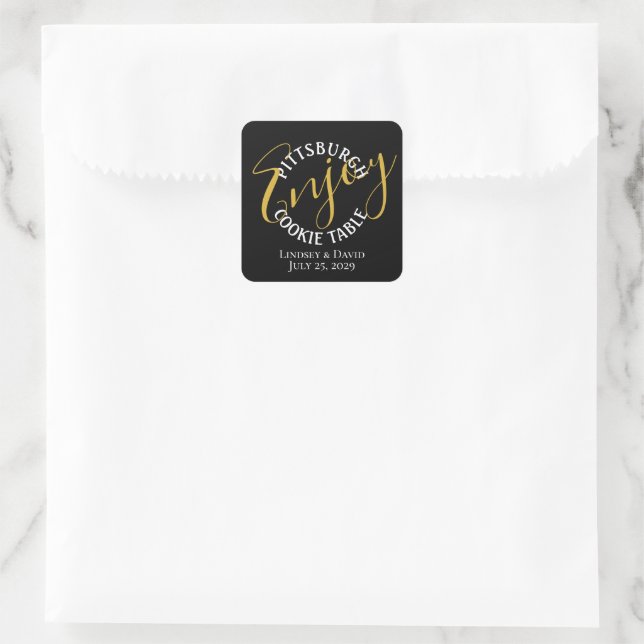 Pittsburgh Cookie Table Square Sticker (Bag)