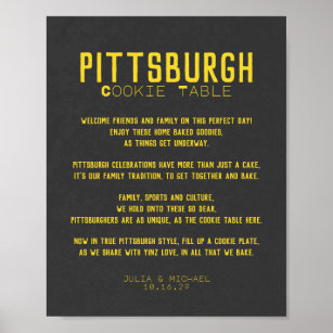 Pittsburgh Cookie Table Wedding Poster