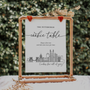 Pittsburgh Cookie Table Wedding Sign