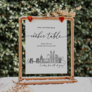 Pittsburgh Cookie Table Wedding Sign