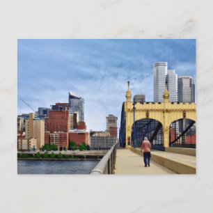 Pittsburgh - Crossing the Smithfield Street Bridge Postcard