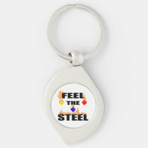 Pittsburgh Feel The Steel Fire Football Sports Na Key Ring